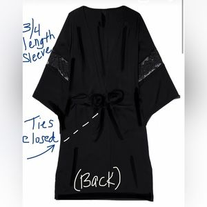 Adore me, kimono style robe with tie closure